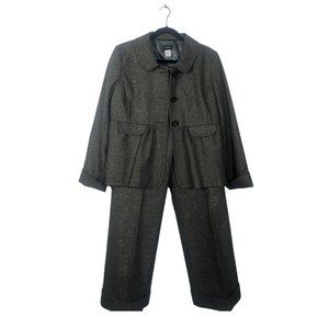 J. Crew Two-Piece Set • Grey and Metallic Gold Shimmer • Size 12/14